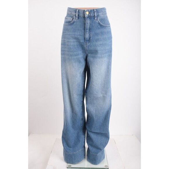 Triarchy Womens Ms. Onassis High-Rise Wide-Leg Jeans Light Denim Sz 29 US 8 NWT - Picture 2 of 7